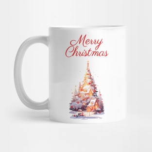 Merry Christmas decorated trees Mug